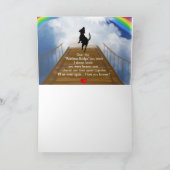 Carte Poème commémoratif de Rainbow Bridge pour chiens (Intérieur)