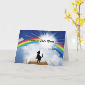 Carte Poème commémoratif de Rainbow Bridge pour chiens (Fleur jaune)