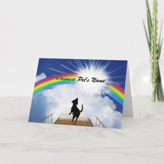 Carte Poème commémoratif de Rainbow Bridge pour chiens (Devant)