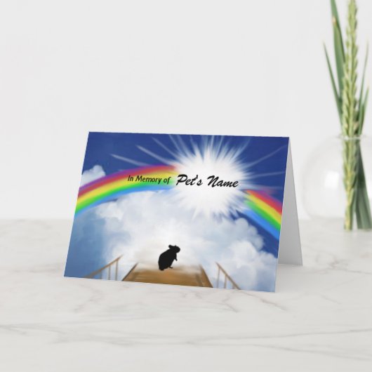 Carte Poème commémoratif de Rainbow Bridge pour Hamsters (Devant)