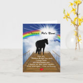 Carte Poème commémoratif du Pont Arc-en-ciel pour les ch (Fleur jaune)