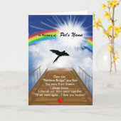 Carte Poème commémoratif du pont Rainbow pour les oiseau (Fleur jaune)