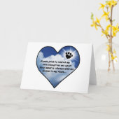 Carte Poème commémoratif Empreinte de patte (Fleur jaune)