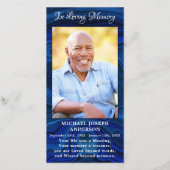 Carte Poème commémoratif Prière funéraire Signet Marbre  (Devant)