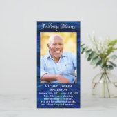 Carte Poème commémoratif Prière funéraire Signet Marbre  (Debout devant)