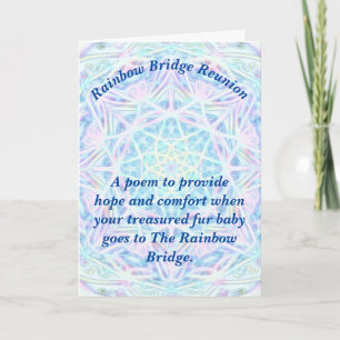 Carte Poème : Confort Pour La Perte D'Animaux De Compagn