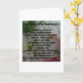 Carte Poème d'amitié (Fleur jaune)