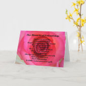 Carte Poème d'amitié (Fleur jaune)