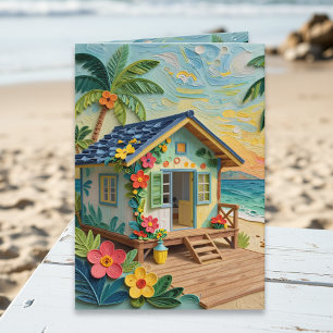 Carte Poème d'anniversaire plage