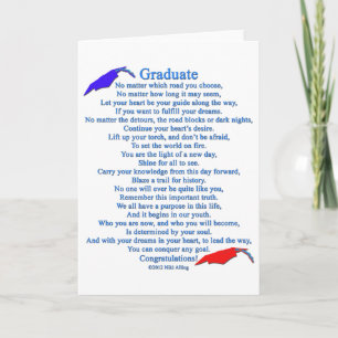 Carte Poème de fin d'études