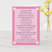 Carte Poème de la fête des mères (Fleur jaune)