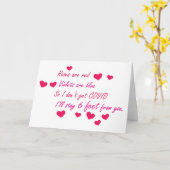 Carte Poème de la Saint-Valentin Covid (Fleur jaune)