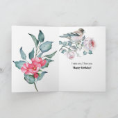 Carte Poème de l'oiseau chanteur (Intérieur)