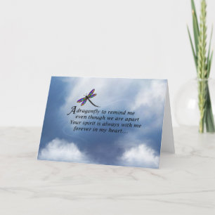 Carte Poème de mémorial de libellule