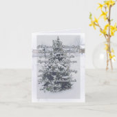 Carte Poème de Noël (Fleur jaune)