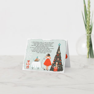 Carte Poème de Noël de quarantaine Illustré