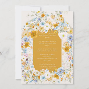 CARTE POÈME DE PROPOSITION DE FILLE FLEUVE