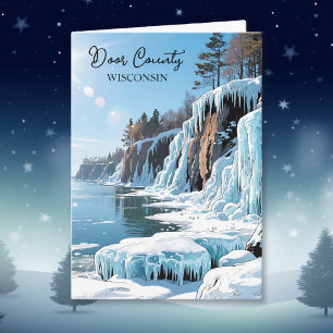 Carte Poème d'hiver du comté de Door, Wisconsin