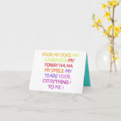 Carte Poème drôle d'amour avec conception artistique pou (Fleur jaune)