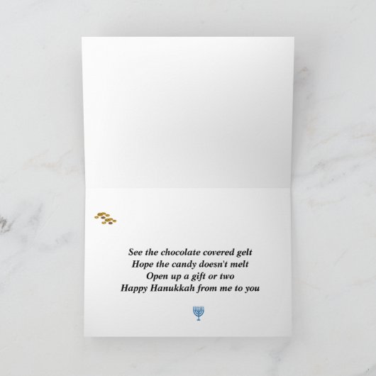 Carte Poème Hanoukka (Intérieur)