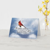 Carte Poème mémorial du cardinal (Fleur jaune)