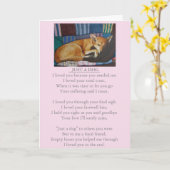 carte poème originale de sympathie pour chien et a (Fleur jaune)