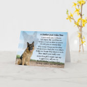Carte Poème père berger allemand (Fleur jaune)