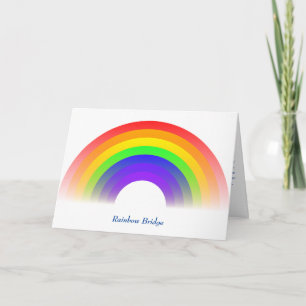 Carte Poème Rainbow Bridge pour la perte d'animaux