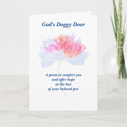 Carte Poème : Souvenirs Spéciaux Des Animaux FL, Plié (Devant)