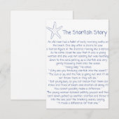 Carte Poème Starfish, histoire Starfish, cadeau Foster m (Devant / Derrière)