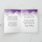 Carte Poème sur le vieillissement avec une bordure abstr (Intérieur)