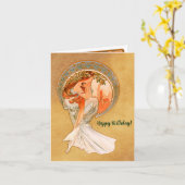 Carte Poésie, Joyeux anniversaire (Fleur jaune)