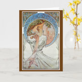Carte Poésie, Mucha (Fleur jaune)