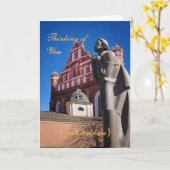 Carte Poète Adomas Mickevicius, Vilnius - pensant à vous (Fleur jaune)