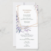 Carte Poètes Garden Geo Purple Ordre de service (Dos)