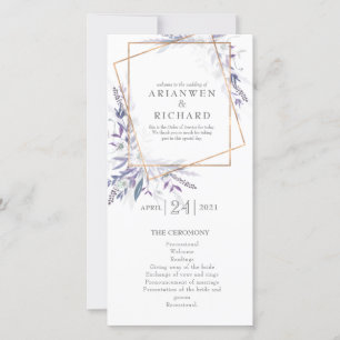 Carte Poètes Garden Geo Purple Ordre de service