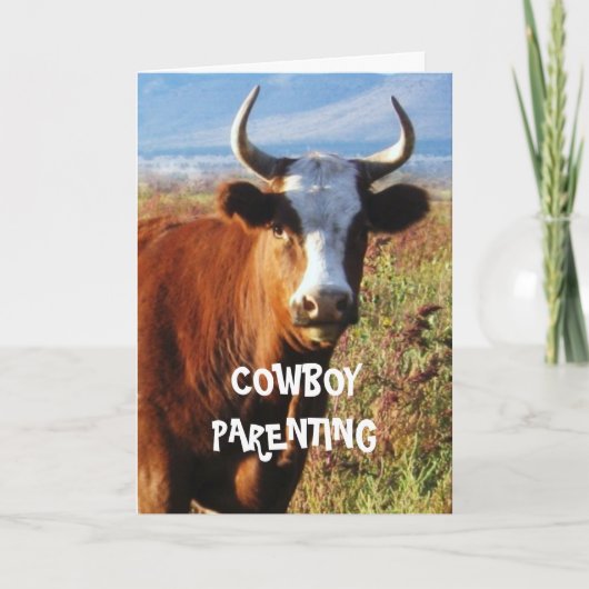 Carte Poids de grossesse - Cowboy Parenting (Devant)