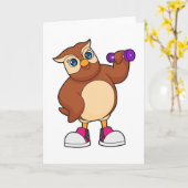 Carte Poids de musculation Owl Fitness (Fleur jaune)