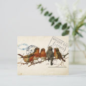 Carte Poids D'Oiseaux Postaux 3 de 4 (Robins Europ (Debout devant)