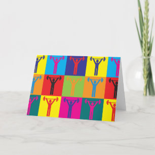 Carte Poids Lifting Pop Art