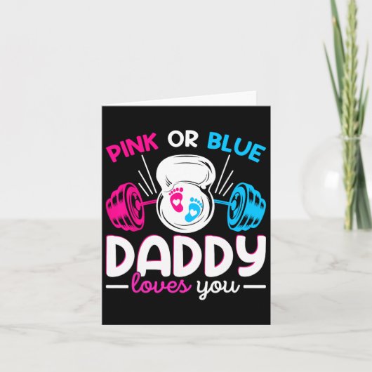 Carte Poids Sexe Révéler Rose Ou Bleu Papa Lov (Devant)