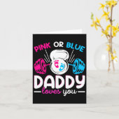 Carte Poids Sexe Révéler Rose Ou Bleu Papa Lov (Fleur jaune)