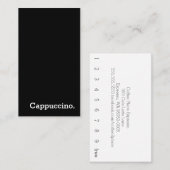 Carte poinçonnée Cappuccino Loyauté foncée vertica (Devant / Derrière)