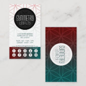 carte poinçonnée de fidélité symétrique (Devant / Derrière)