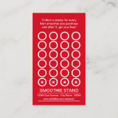 carte poinçonnée de smoothies de fruits (Dos)