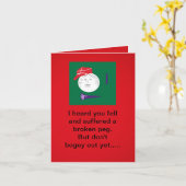 Carte Poing de golf cassé (Fleur jaune)