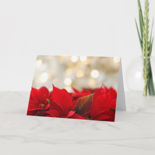 Carte Poinsettia de Noël (Devant)