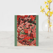 Carte Poinsettias (Fleur jaune)