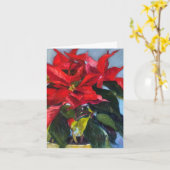 Carte Poinsettias (Fleur jaune)