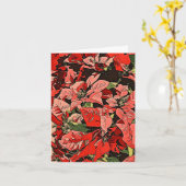 Carte Poinsettias (Fleur jaune)